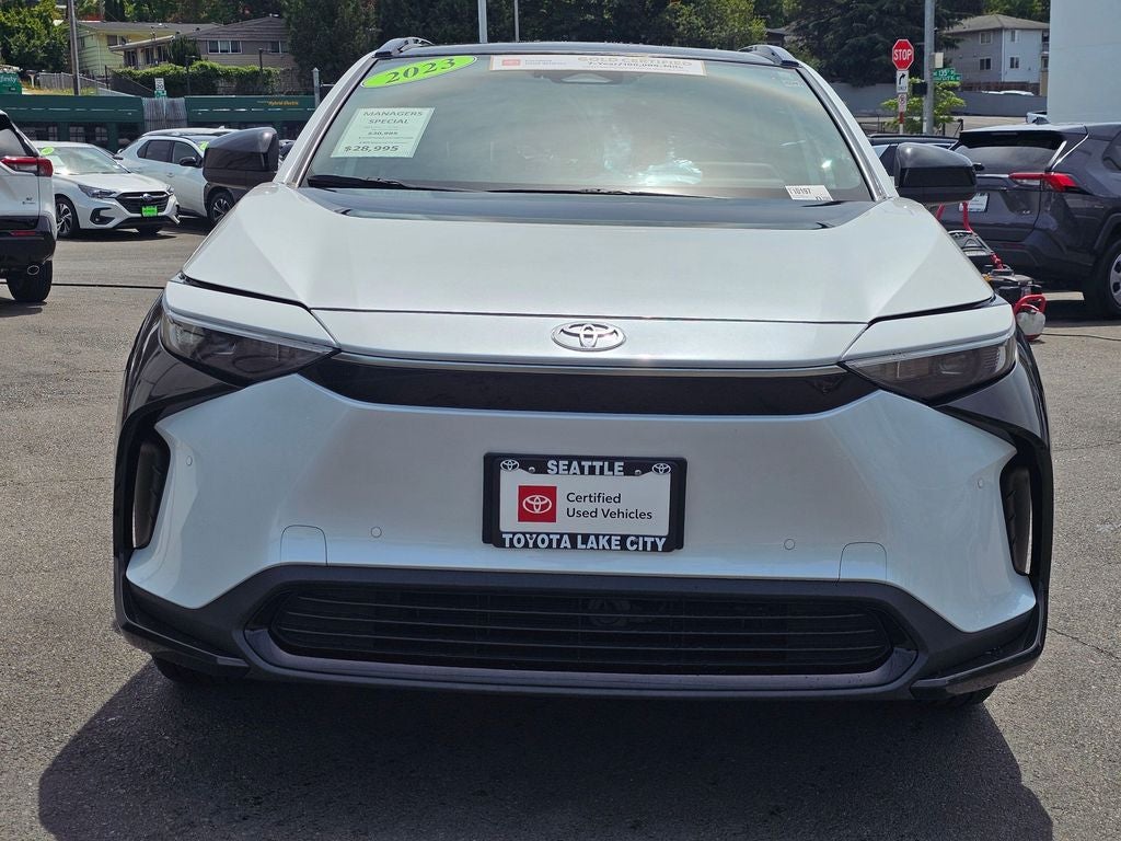 Certified 2023 Toyota bZ4X XLE with VIN JTMAAAAA7PA007448 for sale in Seattle, WA